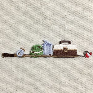 Fishing Tackle - Angling Supplies - Iron on Applique/Embroidered Patch - 697329-A