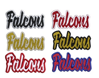 Falcons, Embroidered, Iron on Patch