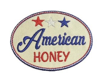 American Honey, Embroidered Iron on Patch, Embroidered Iron on Patch, Hat Bar, DIY 4th of July, Independence Day patches