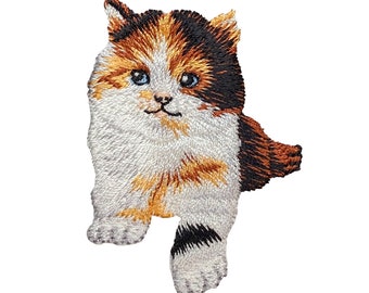 Lapjeskat, katje, huisdieren, geborduurd, opstrijkpatch