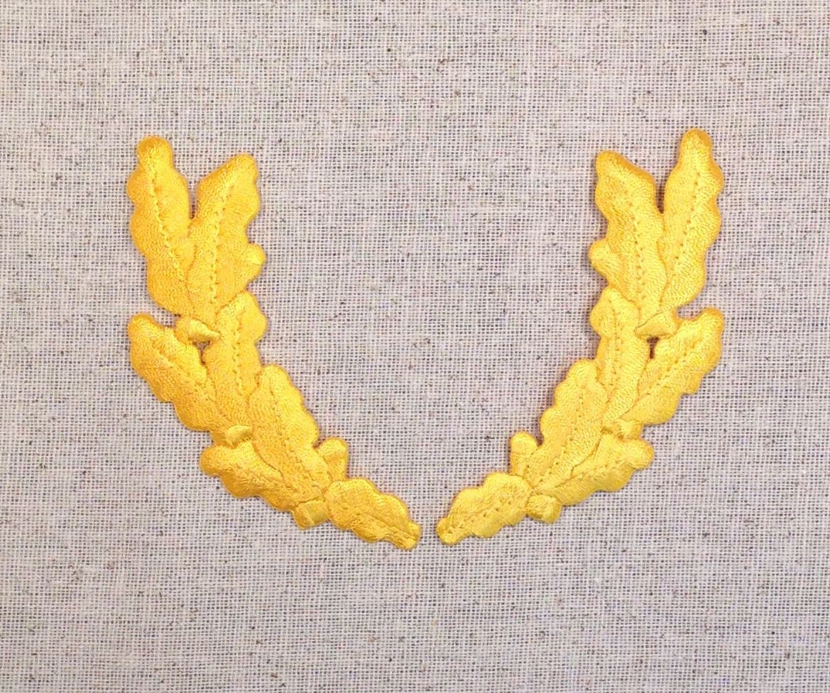 Gelb - Paar Rühreier - Militäruniform - Aufnäher zum Aufbügeln - Gestickter Aufnäher - 693230-A