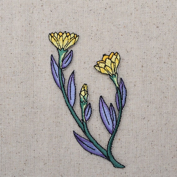 Fleurs-Automne Couleurs-avec perles-brodé Iron On Applique Patch Fleurs-Automne Couleurs-avec perles-brodé Iron On Applique Patch