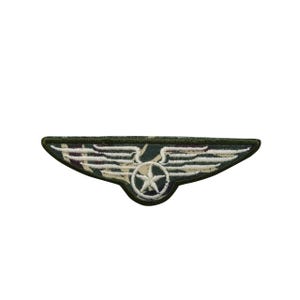 Camo Military Wings , Air Force, Star in circle, Embroidered, Iron on Patch