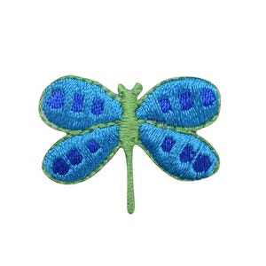 Liten, mini-trollslända, blågrön, strykmärke