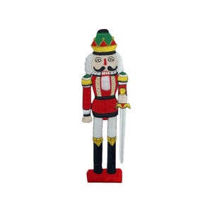 Nutcracker with Sword, Christmas, Embroidered, Iron on Patch