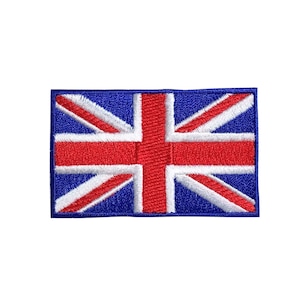 Union Jack Flag - British - Royal Outline - Iron on Applique - Embroidered Patch - 621088-A
