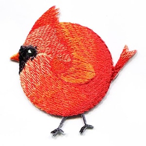 Chubby Cardinal - Red Bird - Spring/Nature - Iron on Applique/Embroidered Patch - 697355-A