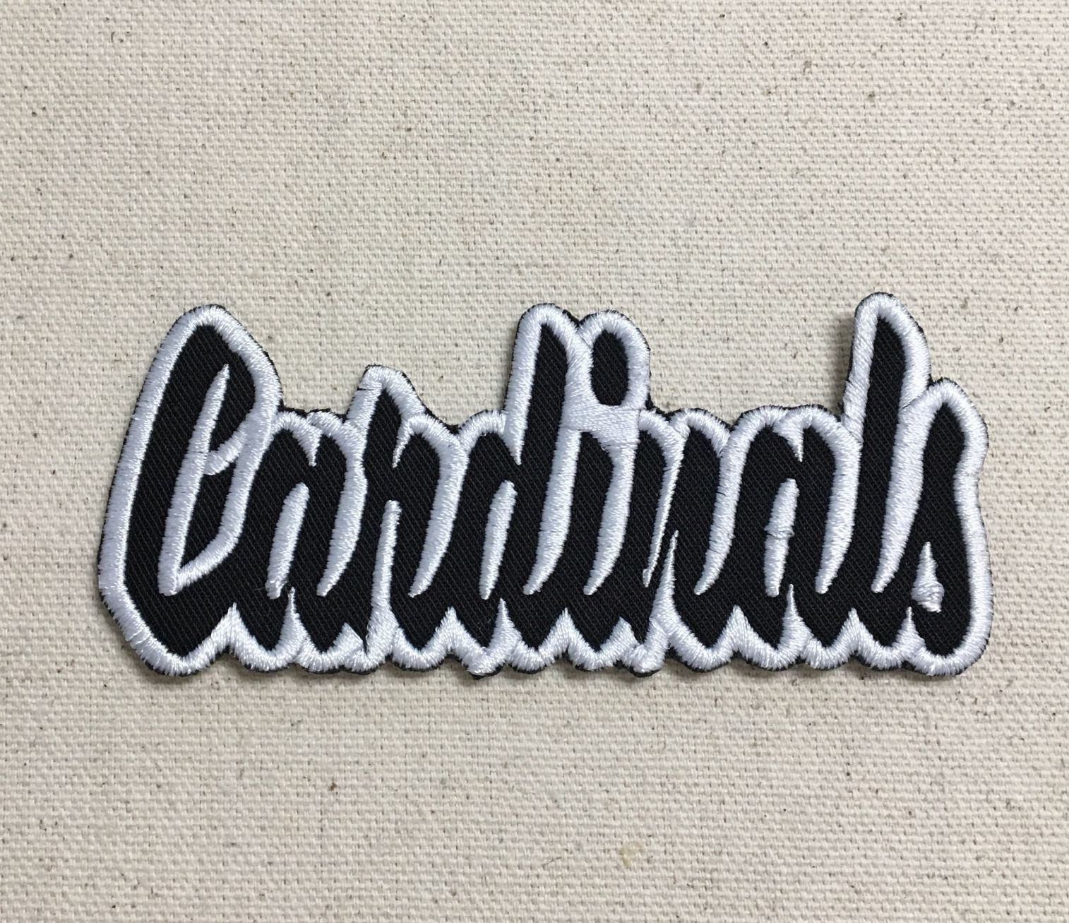 Cardinals - Red/Black - Team Mascot - Words/Names - Iron on  Applique/Embroidered Patch 