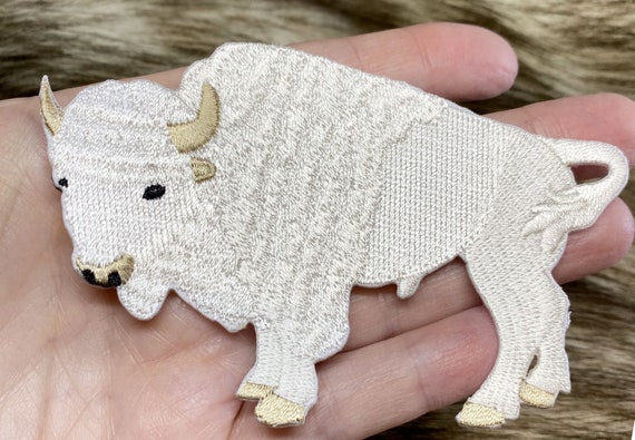 Buffalo American Bison Embroidery Patch - 3 Pack Iron-On/Sew-On Applique For Clothing And Gear