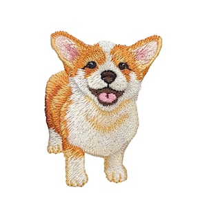 Welsh Corgi, valp, hund, broderad, stryk-på-lapp