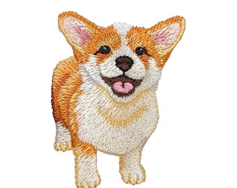 Corgis, Welpe, Hund, gestickt, Aufbügler