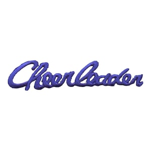 Blue Cheerleader Embroidered Iron on Patch