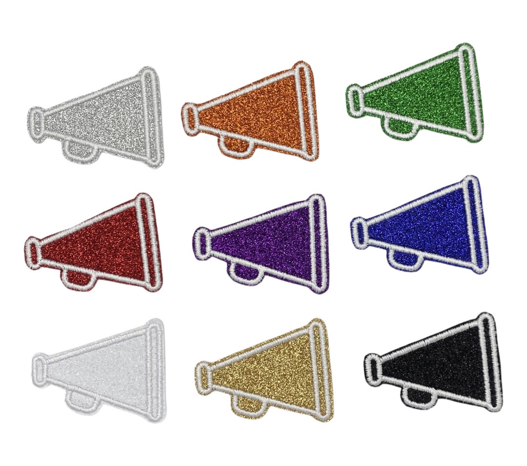 Glitter Cheer Megaphone, 2, 3, 4, 5, Embroidered, Iron on Patch Etsy