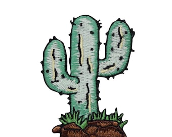 Cactus de l'ouest - Saquaro - désert - écusson brodé au fer