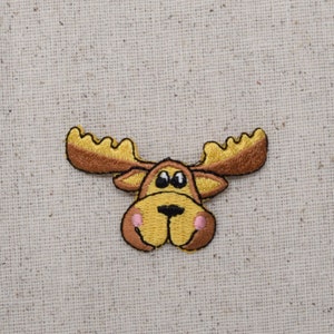 Älg - Huvud - Barn - Stryk-på-applikation - Broderad lapp - 693416A