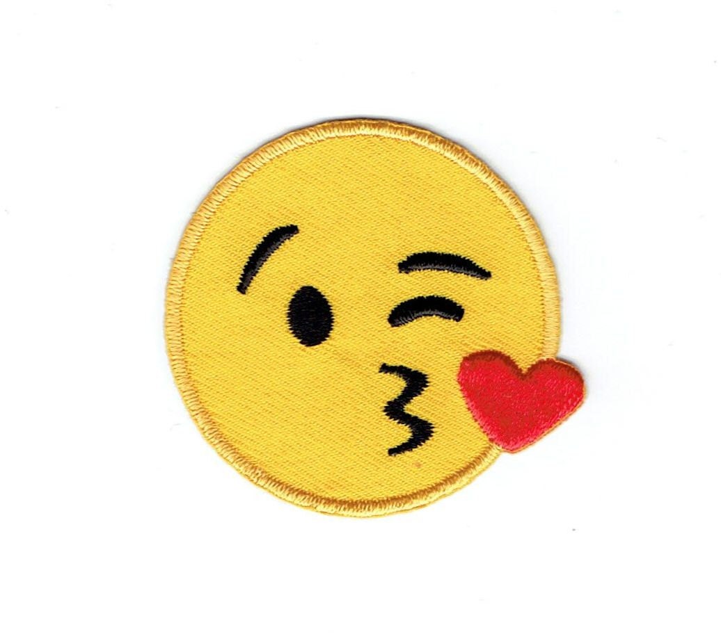 Kissing Face -  - Blowing Kiss - Iron on Applique - Embroidered Patch - 697081-SA