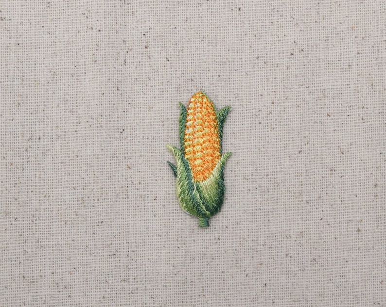 Corn on the Cob Corn husk Vegetable Food Iron on Applique Embroidered Patch 1515811-A image 1