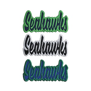 Seahawks - Color Choice - Mascot - Team Name - Words - Iron on Applique - Embroidered Patch