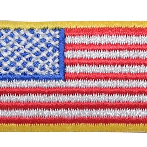 American Flag - Small  - USA - Patriotic - Iron on Applique - Embroidered Patch