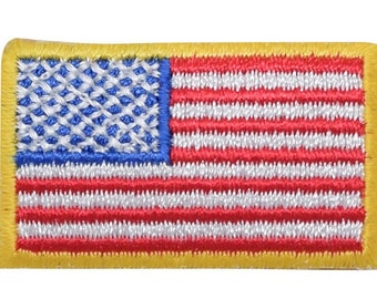 Amerikansk flagga - Liten - USA - Patriotisk - Stryk-på-applikation - Broderad lapp
