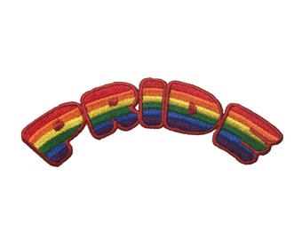 PRIDE Rainbow - LGBT/Gay Pride - Iron on Applique - Embroidered Patch -697486-A