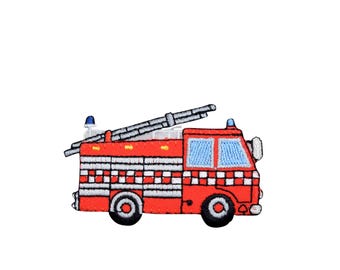 Sauvetage - camion de pompiers - camion, fer sur l'applique - écusson brodé - 159592A