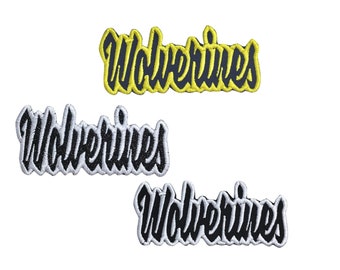 Wolverines, Embroidered, Iron on Patch