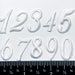 1" Script Numbers - White - Embroidered Iron on Patch - Etsy