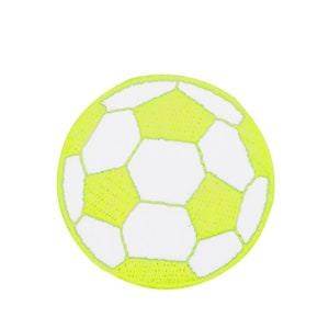 2" Soccer Ball, Neon Yellow, Futebol, Sports, Iron on Patch