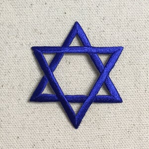 May include: A blue embroidered Star of David patch.