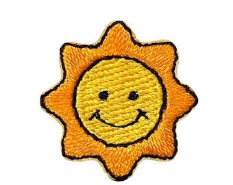 Mini Sun Embroidered Iron on Patch