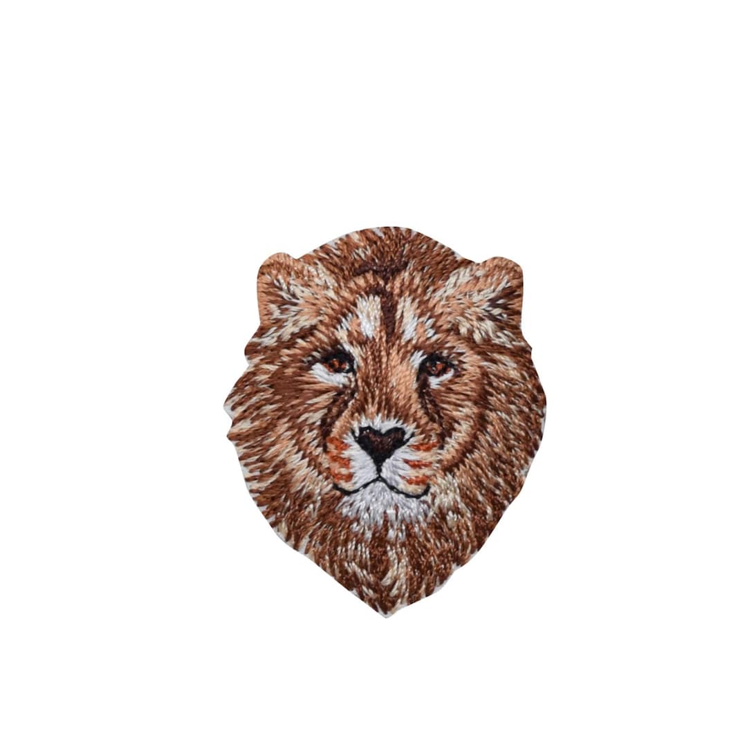 Lion Head - King of the Jungle - Embroidered Iron on Patch - Etsy