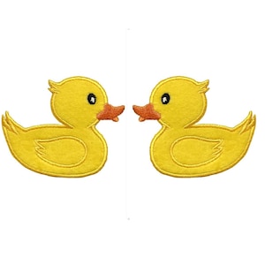 Yellow Duck, Rubber Duckie Ducky, Facing Left or Facing Right, - Iron on Patch