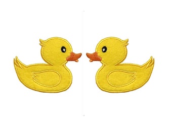 Yellow Duck, Rubber Duckie Ducky, Facing Left or Facing Right, - Iron on Patch