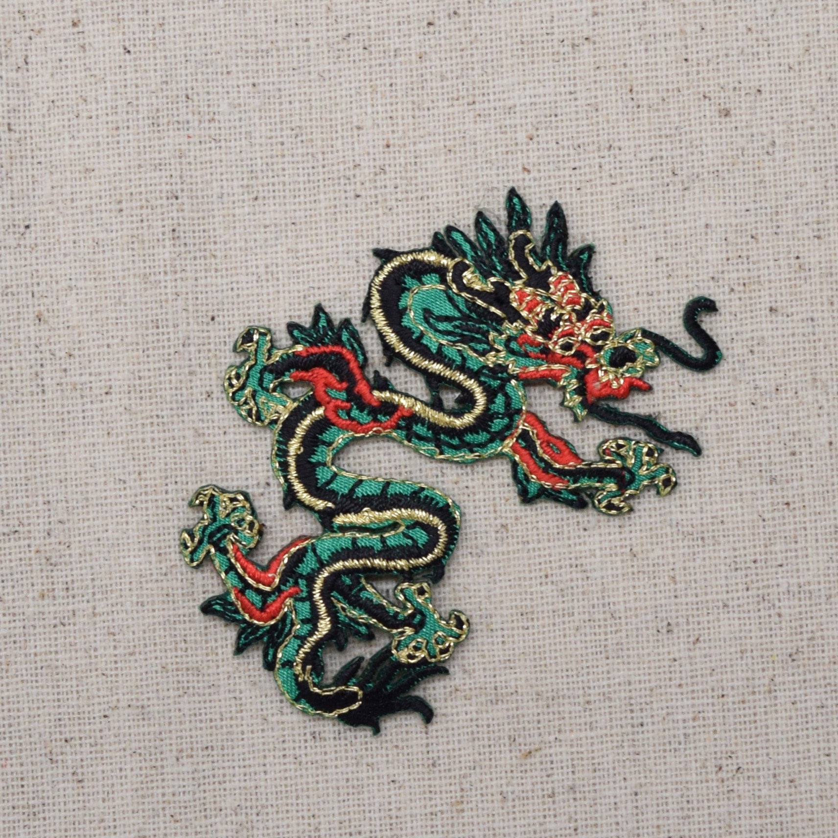 NIP Wrights Vintage Sew On Appliques Asian Dragon Patch