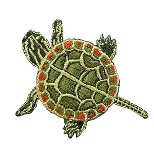 Painted Turtle - Iron on Applique - Embroidered Patch - 695537-A