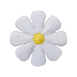 2&quot; White Daisy Flower, Iron on Patch