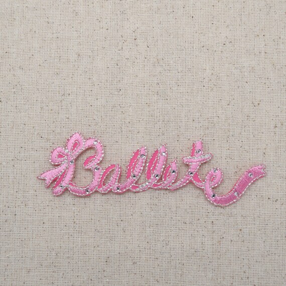 Toppa ricamata con ballerina, distintivo da 3 con paillettes e ferro da stiro, toppa per giacca da ballo, zaino, regalo per recital per ragazze - Italia