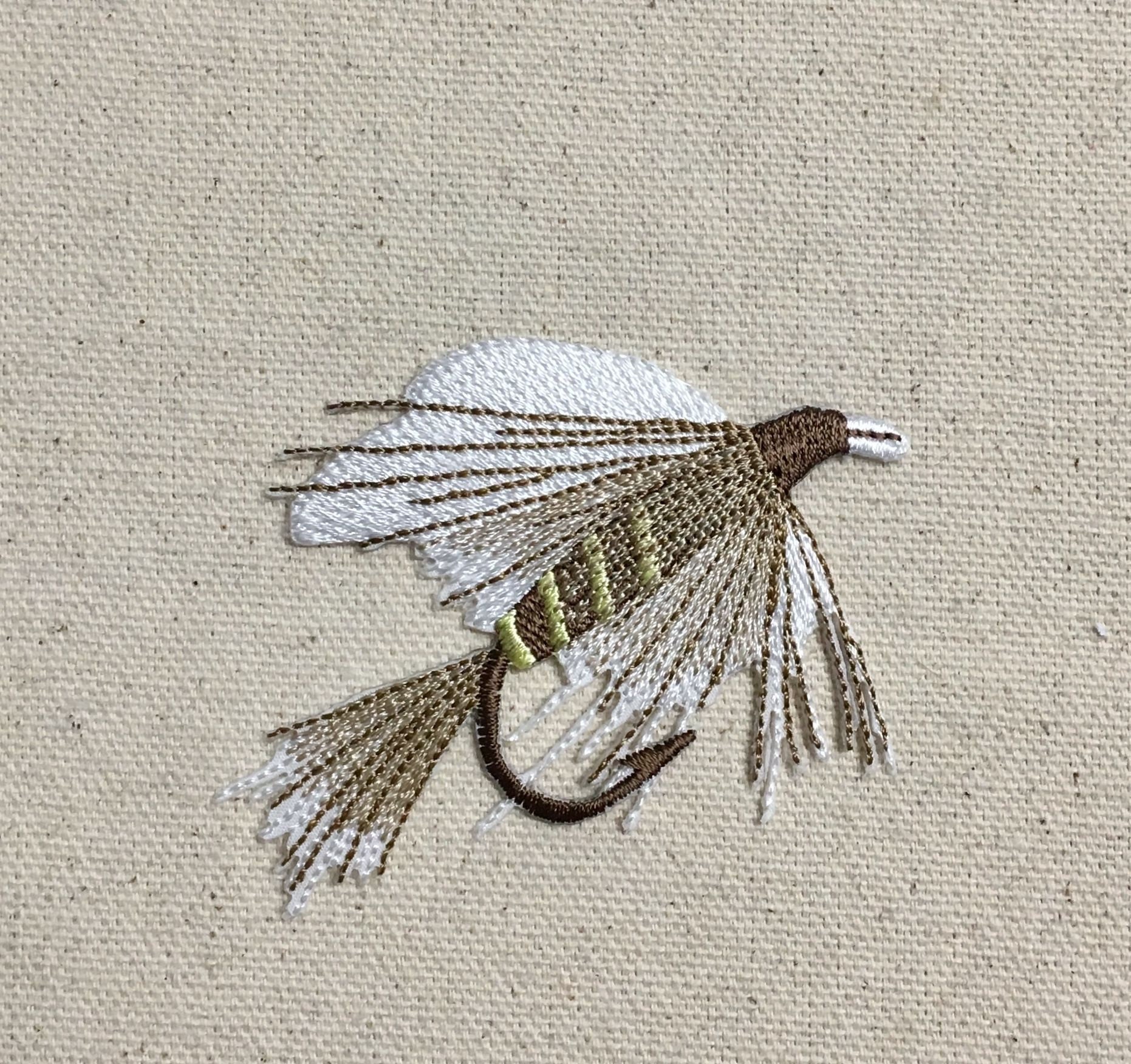Petite mouche de pêche - blanc/marron - leurre - appât Petite mouche de pêche - blanc/marron - leurre - appât