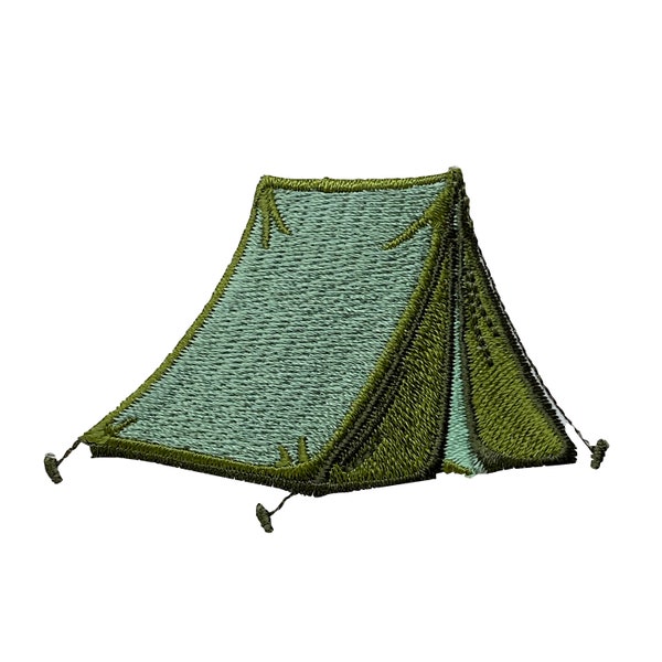 Campingzelt - Army Green - Natur/Outdoor - Bügeln auf Applikation - Gestickter Aufnäher