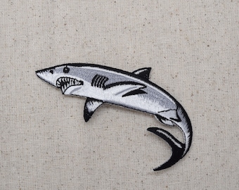 Realistic Great White Shark Patch Iron-on/sew-on Applique for Clothing ...