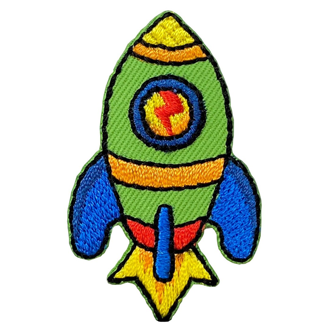 Space Rocket Ship Embroidered Iron on Patch - Etsy