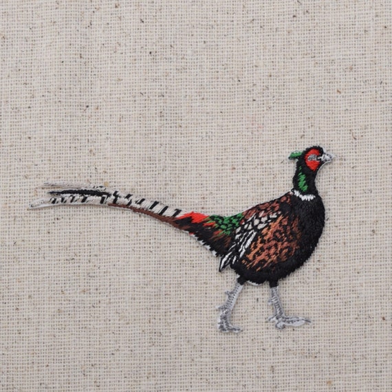 Rink-Necked Pheasant Applique Patch Iron on