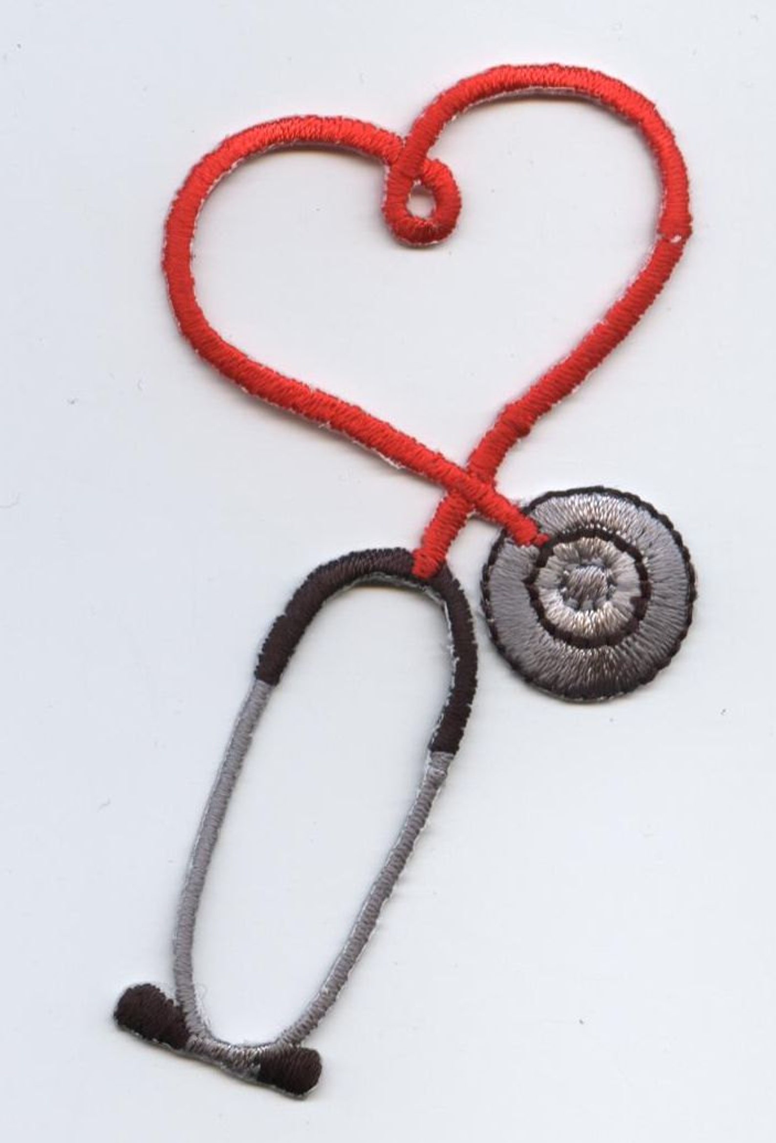 Stethoscope Heart Medical RED or BLUE Iron on Applique Etsy