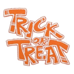 Trick or Treat, Halloween, Embroidered, Iron on Patch