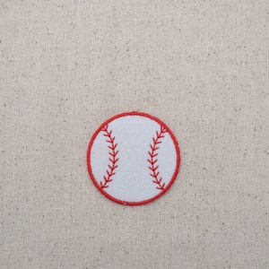 Baseball - Felt - Sports Ball - Embroidered Patch - Iron on Applique - 694573B