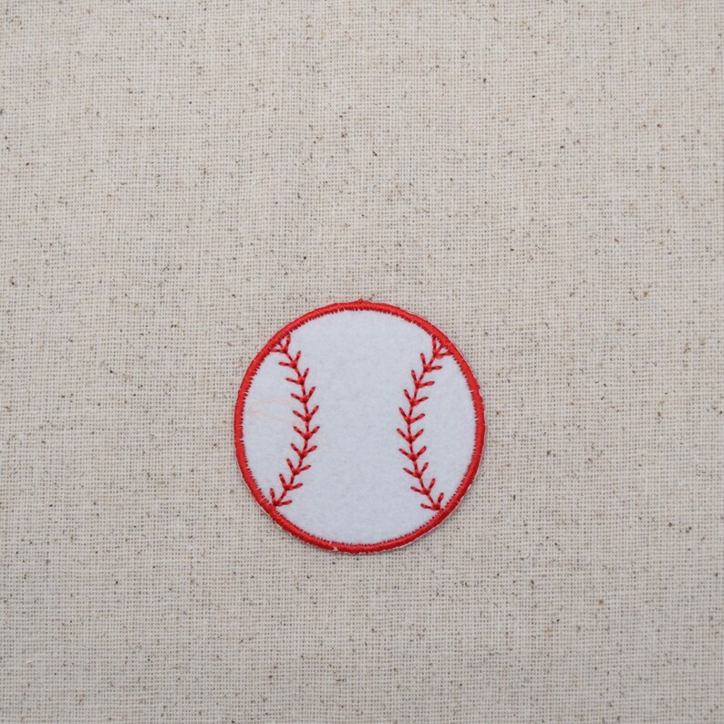 Baseball - Felt - Sports Ball - Embroidered Patch - Iron on Applique ...