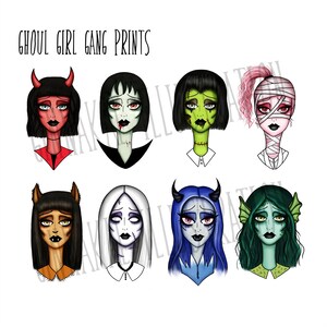 Ghoul Girl Gang Print (Set or Choose style)