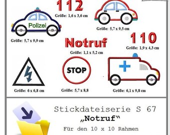 Stickdateiserie "Notruf" S67