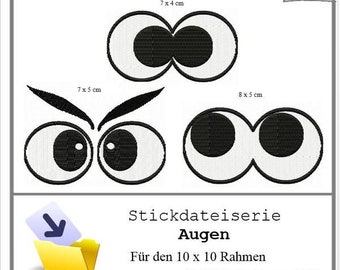 Stickdateiserie Augen